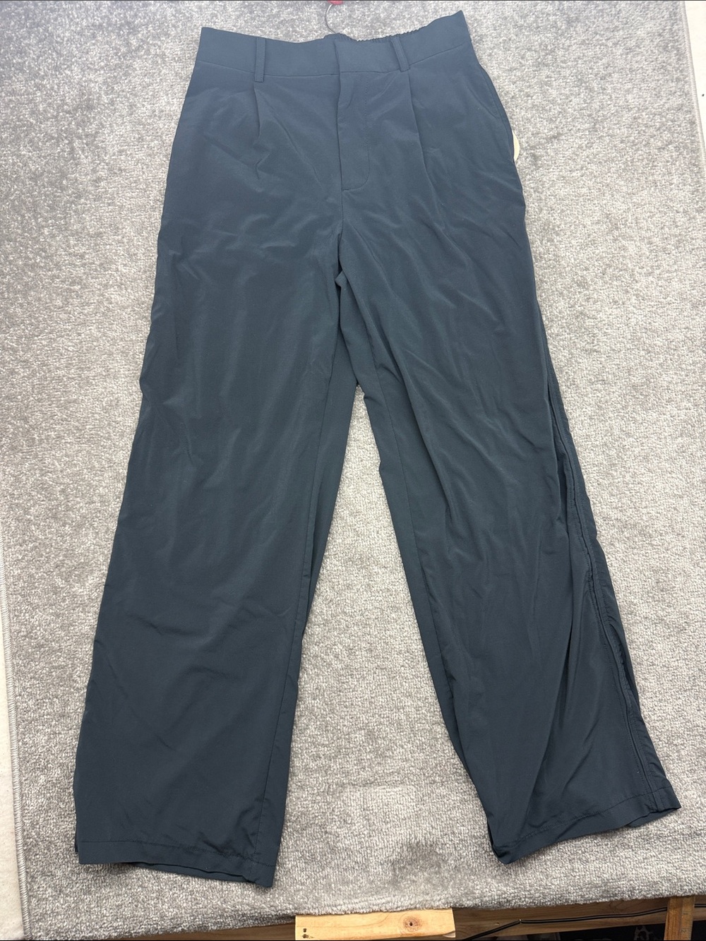 Vuori Villa Trouser Pants Womens M Stretch High Rise Travel Work Gray Blue